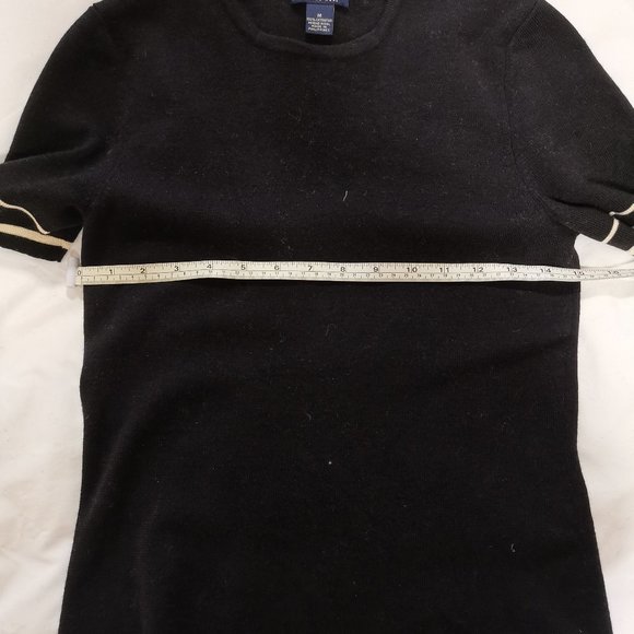 100% Merino wool crewneck short sleeves sweater - Picture 3 of 4